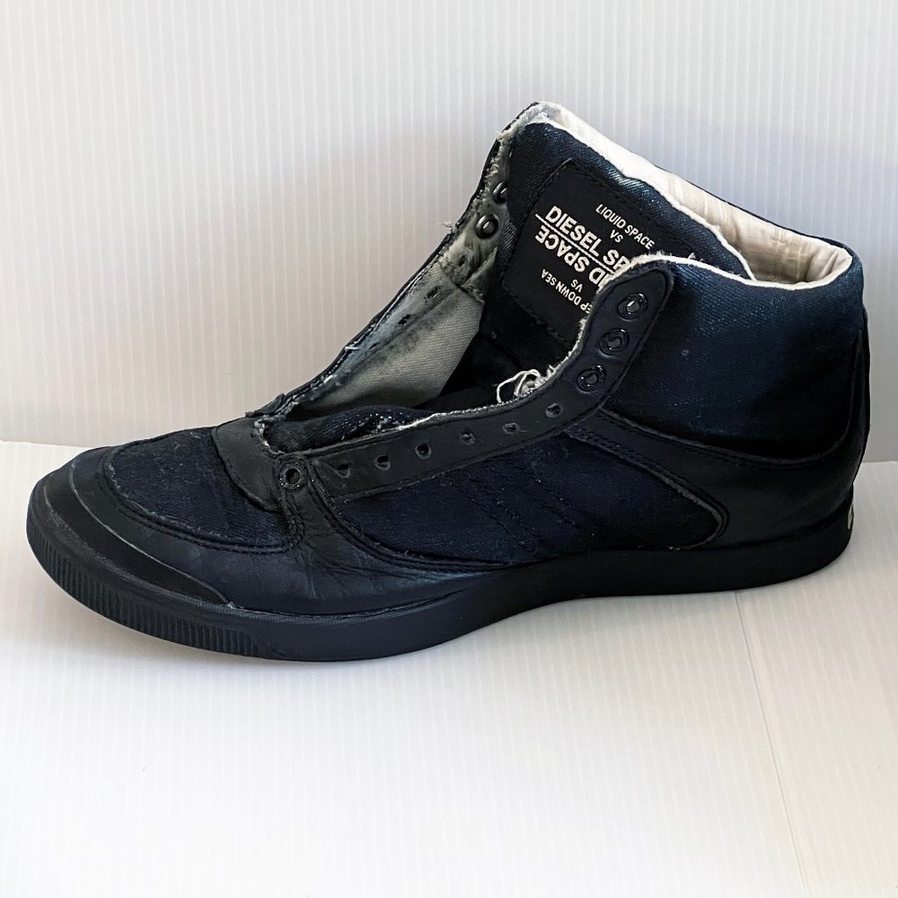 Diesel Liquid Space High Top Sneakers Black Size 7.5